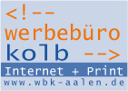 werbebuero-kolb, aalen, webdesign + print, www.wbk-aalen.de
